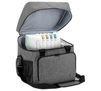 Luxja Overlock Bag for Most Standard Overlockers, Overlock Case with Accessory Storage Pockets (Bag Only), Grey