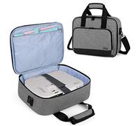 Luxja Projector Bag, Projector Case with Storage Pockets for Accessories (Compatible with Most Major Projectors), 34,3 CM x 25,4 CM x 10,8 CM, Grey