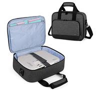 Luxja Projector Bag, Projector Case with Storage Pockets for Accessories (Compatible with Most Major Projectors), 34,3 CM x 25,4 CM x 10,8 CM, Black
