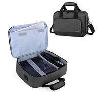 Luxja Projector Bag with Protective Sleeve for Laptop, Black | Projector Case, Projector Carrying Case with Accessories Pockets Compatible with Optoma, Epson, BenQ and Other Projectors