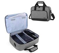 Luxja Projector Bag with Protective Sleeve for Laptop, Grey | Projector Case, Projector Carrying Case with Accessories Pockets Compatible with Optoma, Epson, BenQ and Other Projectors