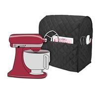 Luxja Protective Dust Cover for KitchenAid Pastry Processor and Additional Accessories (Suitable for 4.3 Litre and 4.8 Litre KitchenAid Dough Processor), Black Quilted