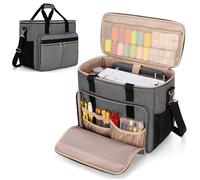 Luxja Sewing Machine Case with Multiple Pockets, Portable Sewing Machine Bag Compatible with Most Standard Brother, Singer, Janome Sewing Machines, Grey