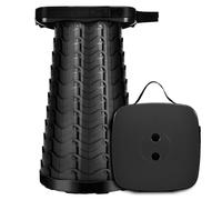 LUXJET Portable Collapsible Stool for Camping Outdoors Folding Stool Load Capacity 484 LB for Fishing Hiking BBQ Indoors Kitchen, Lightweight Retractable Plastic Foldable Camping Stool