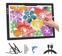 Luxjoyful A4 Diamond Art Light Board Light Pad for Diamond Painting,LED Rechargeable Tracing Light Pad with Built-in 1500mAh Battery Wireless Copy Pad for Diamond Painting, Drawing, Vinyl Weeding