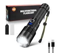 LUXJUMPER Torches LED Super Bright, 1000000 Lumen Rechargeable LED Torch with LCD Power Display, 5 Light Modes, High Powered Handheld Zoomable Flashlight for Camping, Hiking, Emergencies