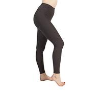 Luxleg High Waist 4 Way Stretch Yoga Workout Ankle Length No See-Through Soft Squat Proof Womens Leggings & Winter Premium Fur Fleece Leggings (L-XL, Charcoal Grey)