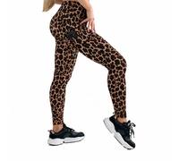 Luxleg Womens Soft Workout Daily Leggings Squat-Free High Waist Not See Through Durable (UK, Alpha, L, XL, Regular, Regular, Pocketed Leopard Pattern)