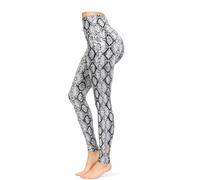 Luxleg Womens Soft Workout Daily Leggings Squat-Free High Waist Not See Through Durable (UK, Alpha, S, M, Regular, Regular, Snake Pattern)