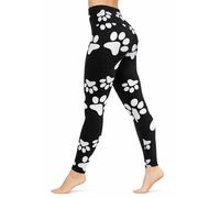 Luxleg Womens Soft Workout Daily Leggings Squat-Free High Waist Not See Through Durable (UK, Alpha, XXL, Regular, Regular, Dog Paw Pattern)