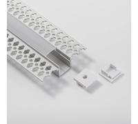LuxLite 2m Plaster-in Aluminium Profile, Frosted Profile - SPIPOC-2M