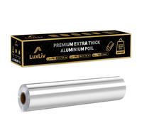 LuxLiv ? 50m Premium Heavy Duty 20 Micron Thick Kitchen Foil Catering Aluminium Tin Foil Roll - 30cm Wide