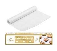LuxLiv® Baking Paper Roll - 30cm x 50m White Non-Stick Greaseproof Parchment for Baking, Cooking, Bread, Pastry & Air Fryer
