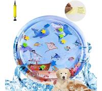 Luxmars 2024 New Thickened Water Sensor Play Mat for Pets,Sensory Water Play Mat for Cats, Cooling Comfort Inflatable Mat for Pet,Interactive Cat Water Play Mat Feel Cool Comfort