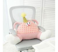 Luxmars Cartoon Monster Office Plush Chair Back Pillow，Soft Plush Waist Cushion Sofa Lumbar Pillow，Soft Reading Chair Pillow Bed Rest Reading Pillow