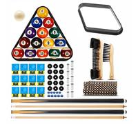 Luxmool 85Pcs Pools Table Accessories, Pool Balls Billiard Set with Triangle and Diamond Ball Holder Cue Chalks Pool Cue Tip Pool Sticks Table Sticker Cue Shaft Cloth Pool Table Brush Set