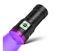 LUXNOVAQ 45W UV Torch USB Rechargeable Blacklight Torch Powerful, 9-Core Led 385-395nm UV Light for Pet Urine Detection,Resin Curing,Note Checker,Bed Bugs,Uranium Glass,Scorpion,Rocks,AC Leak