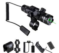 LUXNOVAQ Green LED Tactical Torch, Long Range Tactical Torches Handheld Lamp with Scope & Rail Mount,Rechargeable,Charger,Pressure Switch Waterproof Torch for Hunting,Observation,Outdoor Activities