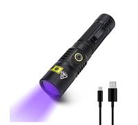LUXNOVAQ MAMIL 20W Rechargeable UV Torch Light 365nm for Resin Curing Pet Urine Detection Ringworm Fluorescent,2 Modes Professional Black Led Ultraviolet with Filter,Battery Included
