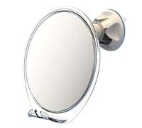 Luxo Shaving Mirror, Shower Mirror with a Razor Holder for Shaving with Powerful Suction Cup - Shatterproof and Anti Fog (White/Clear)