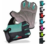 LuxoBike Bike Gloves for Men Cycling Biking Gloves Women - Padded Shock Absorbing Bicycle Riding, Anti-Slip Breahtable Half-Finger 's for Mountain Biker Ebike