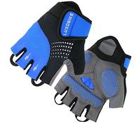 LuxoBike Bike Gloves HFG03 (Blue - Half Finger, XL)