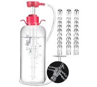 Luxocare Vaginal Douche for Women - Enema Kit and Peri Bottle for Intimate Hygiene, Manual Vaginal Wash Cleaner for Home Use & Travel, 600ML with 3 Nozzle Tips