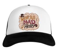 Luxogo were All Mad Here Unisex Baseball Snapback Cap Black