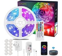 LUXONIC 20m Alexa LED Strip Lights with Remote 65.6ft WiFi RGB Colour Changing Smart Led Light Strips Music Sync App Control Work with Alexa Strips Light for Bedrooms TV Party
