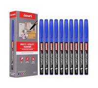 Luxor 1237 F CD/DVD/OHP Marker - Blue - Box of 10