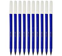 LUXOR Colouring Felt Tip Pens, BLUE, Fine Point, Pack of 50, Multi Value Pack for School Home Nursery Use, Write Draw Sketch Mark, iZOFAX Black Ball Pen