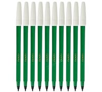 LUXOR Colouring Felt Tip Pens, GREEN, Fine Point, Pack of 50, Multi Value Pack for School Home Nursery Use, Write Draw Sketch Mark, iZOFAX Black Ball Pen