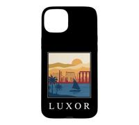 Luxor Egypt Ancient Temples Nile River Vintage Retro Art Case for iPhone 15 Plus
