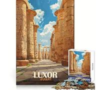 Luxor Egypt Temple Jigsaw Puzzles 1000 Pieces for Teenagers Anxiety Relief Precise Connection Fun Hobby Fine Art (50x75cm)