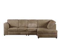 Luxor Jumbo Cord Large 5 Seater Corner Sofa Long Right Hand Facing - Full Back Furnishings For Less UK Fawn One Size
