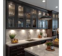 Luxor Lighting Diy Plug & Play 3X Warm White Round Surface Led Kitchen Cabinet Light Kit Complete With Power Supply