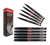 Luxor Permanent Marker Pens, BLACK, Fine Tip, Pack of 10, CD/DVD/OHP Smooth Surface Markers, Waterproof Ink, Mark Write Draw, iZOFAX Black Ball Pen