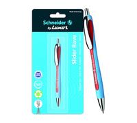 Luxor Schneider Slider Rave XB Ball Pen | Extra Bold| 4500 meters writing length| Plug+Play Refill| Ink Colour Red | German Technology