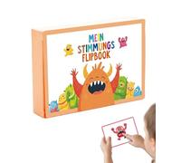 Luxorium Emotion Cards for Children, 30 Flipbook Cards, Emotion Cards with Short and Clear Texts, Discovering and Communicating Emotions, Educational Activities for Nursery and Elementary School
