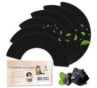 LUXOTON 6 Pack Carbon Filters Compatible with Litter-Robot 4 - Activated Carbon Filters for Litter Box, Charcoal Filters for Cat Litter Box, Durable to Trap & Absorbing Odor, Keep Home Fresh