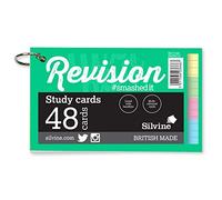 Silvine Revision 5x3 inch Ring Bound Lined Flashcards Pack of 48, none