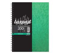 Luxpad A4+ Twin Wire Hardback Notebook with 200 Feint Ruled Pages and Durable Pressboard Covers.