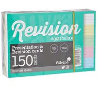 Luxpad A6 Lined Revision & Presentation Cards - Assorted Colours + White. 150 Cards Per Pad (6x4)