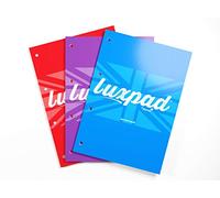 Luxpad Fashion A4 Sidebound Refill Pad - Lined (160 Pages) Mixed Pack of 3, 160 Page
