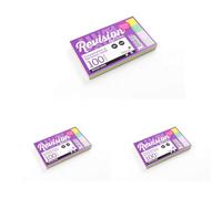 Luxpad Revision 5x3 Flash Cards - Lined (100 Cards) Assorted Colours (Pack of 3)