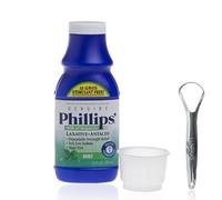 LUXPAKS Tongue Scraper Bundled with Phllips Milk of Magnesia, Sugar-Free