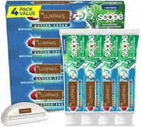 Luxpaks Toothpaste Squeezer Compatible with Complete Active Fresh + Whitening and Scope Toothpaste, 5.5 oz, Pack of 4