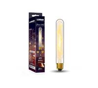 Luxram Classic Deco Led 185mm Tubular E27 Dimmable 4w 2700k Warm White, 300lm, Clear Glass,