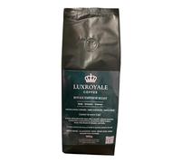 LuxRoyale Coffee Royale Emperor Roast, Dark Roast Ground Coffee, 100% Arabica Beans, Caramel and Dark Chocolate Notes, 500g