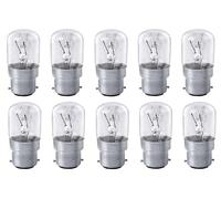 Luxsa Lighting Pack of 10 Pygmy 15w bc B22 Clear Sign Appliance Sewing Fridge Freezer Lava Lamp 60 Lumen 2800k Glass Warm White Bayonet Cap